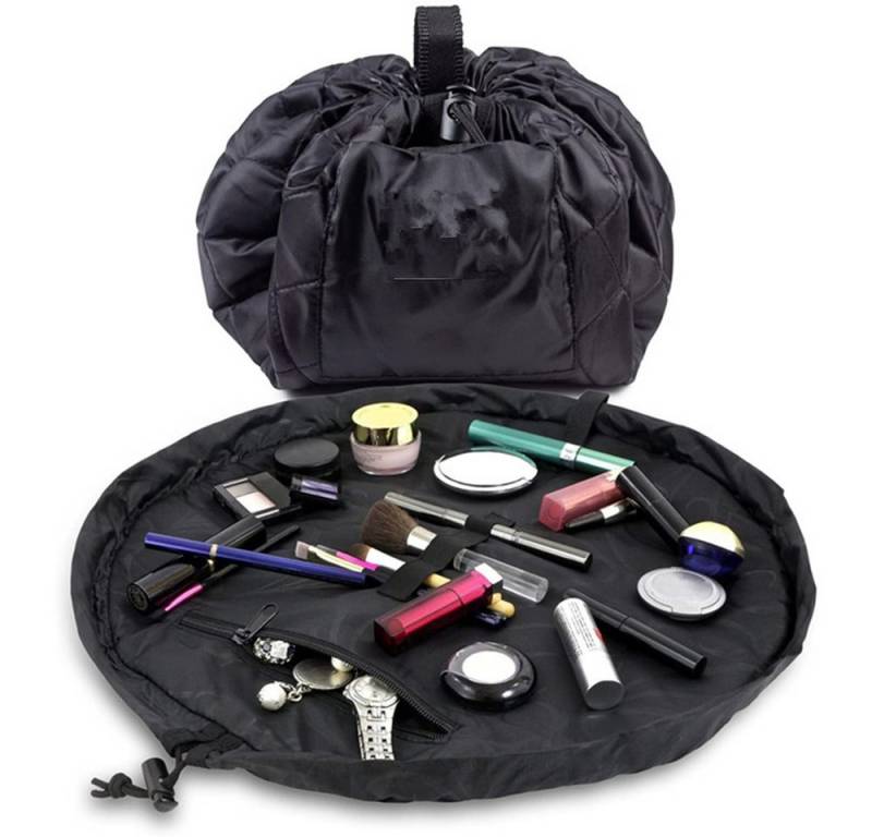 Coonoor Kosmetiktasche Lazy Kosmetikbeutel mit Kordelzug Portable Große Organisator, Reisetasche Make up Beutel Aufbewahrung für Damen von Coonoor