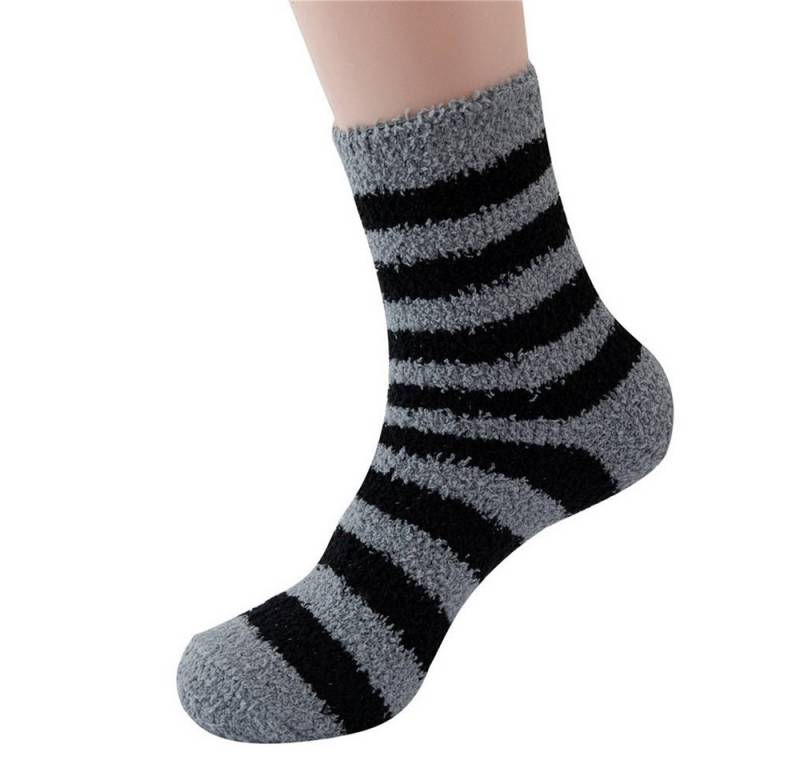 Coonoor Kuschelsocken Thermosocken -Herren Streifen Kuschelsocken Haussocken (2-Paar) von Coonoor