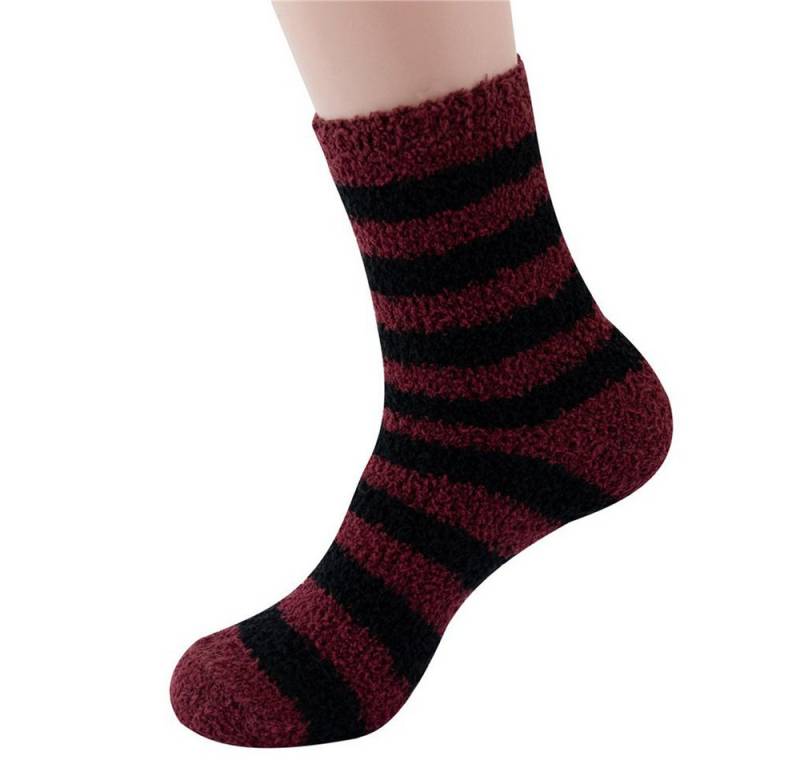 Coonoor Kuschelsocken Thermosocken -Herren Streifen Kuschelsocken Haussocken (2-Paar) von Coonoor