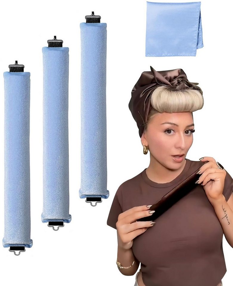 Coonoor Lockenwickler 4 Stück Hitzefreier Lockenwickler, Flexi Stangen mit Haken von Coonoor