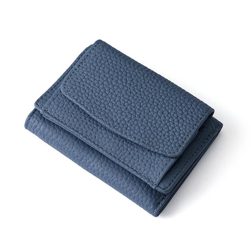 Coonoor Mini Geldbörse Schlichte kleine Geldbörse aus Leder für Frauen (1-tlg), mit Kartenschlitz, RFID-Diebstahlschutzbürste, 10 x 7 x 3cm von Coonoor