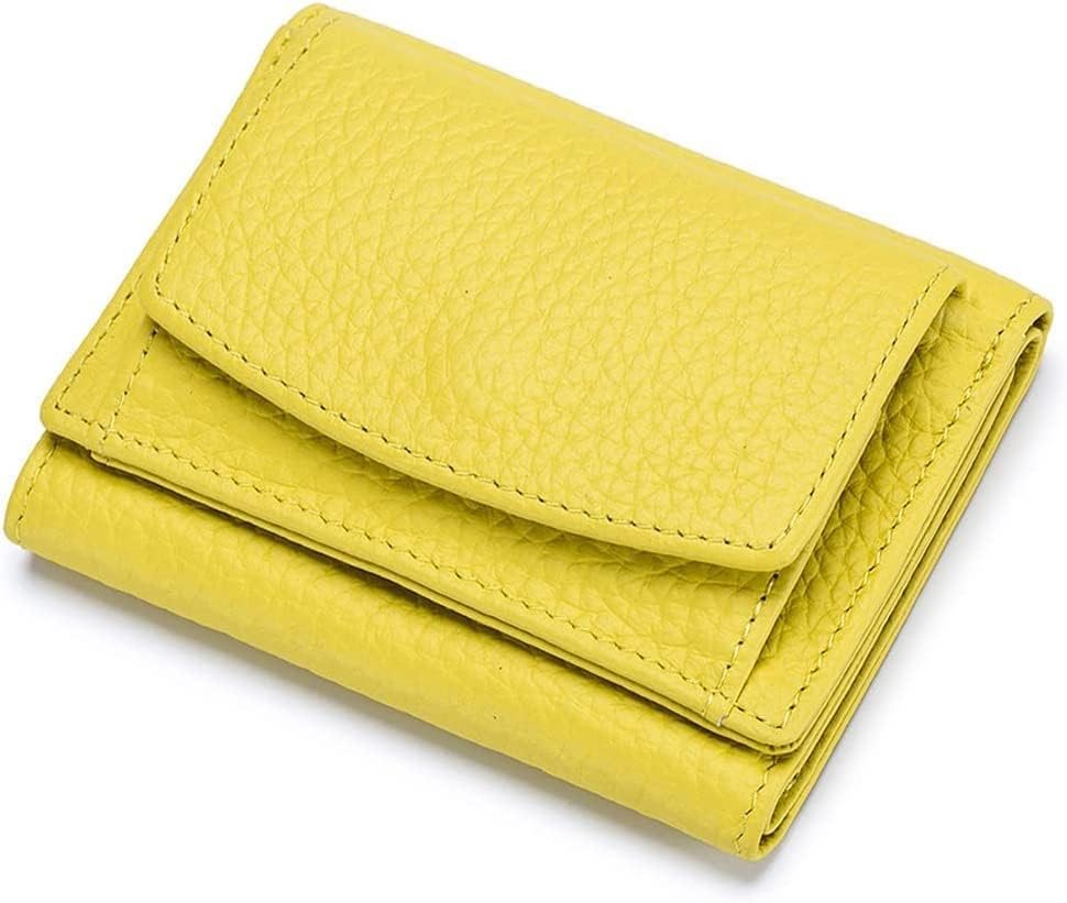 Coonoor Mini Geldbörse Schlichte kleine Geldbörse aus Leder für Frauen (1-tlg), mit Kartenschlitz, RFID-Diebstahlschutzbürste, 10 x 7 x 3cm von Coonoor