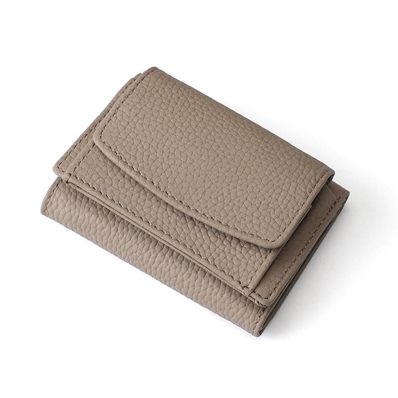 Coonoor Mini Geldbörse Schlichte kleine Geldbörse aus Leder für Frauen (1-tlg), mit Kartenschlitz, RFID-Diebstahlschutzbürste, 10 x 7 x 3cm von Coonoor