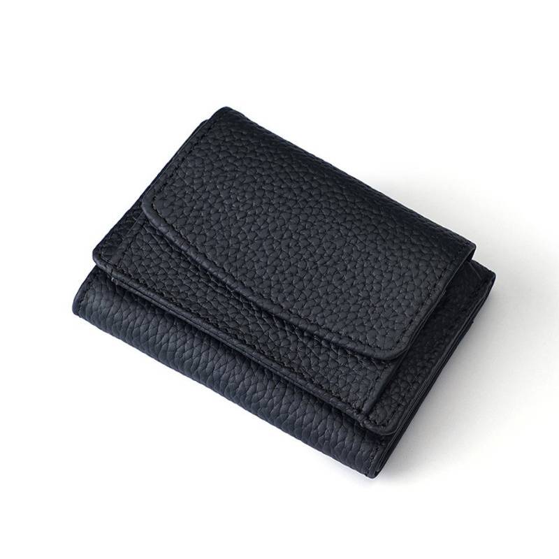 Coonoor Mini Geldbörse Schlichte kleine Geldbörse aus Leder für Frauen (1-tlg), mit Kartenschlitz, RFID-Diebstahlschutzbürste, 10 x 7 x 3cm von Coonoor