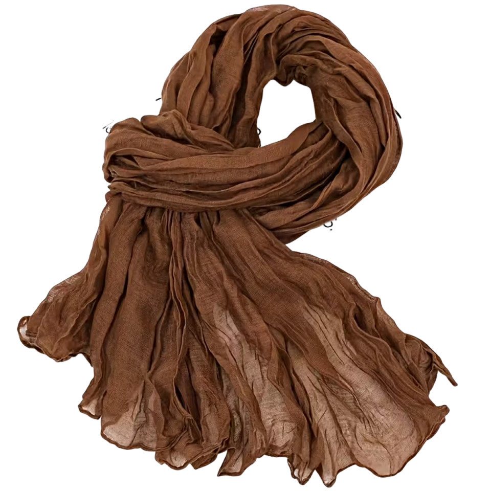 Coonoor Modeschal Damen Falten Schal, Chiffon Schultertuch, Vintage Schal, Freizeit Kopftuch von Coonoor