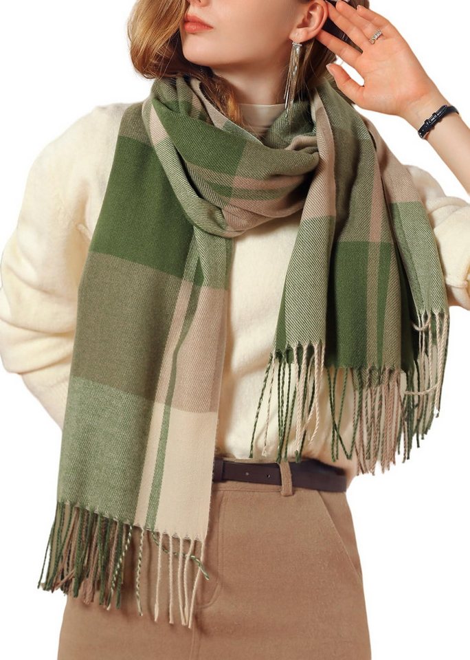 Coonoor Modeschal Damen Kariert Oversized Schal Lange Winterschal Weich Wraps, Groß Karo Fransen Schals Warm für Herbst Winter Coonoor Modeschal Damen Kariert Oversized Schal Lange Winterschal Weich Wraps, Groß Karo Fransen Schals Warm für Herbst Winter von Coonoor