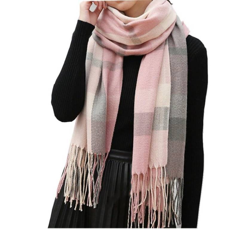 Coonoor Modeschal Damen Kariert Oversized Schal Lange Winterschal Weich Wraps, Groß Karo Fransen Schals Warm für Herbst Winter von Coonoor