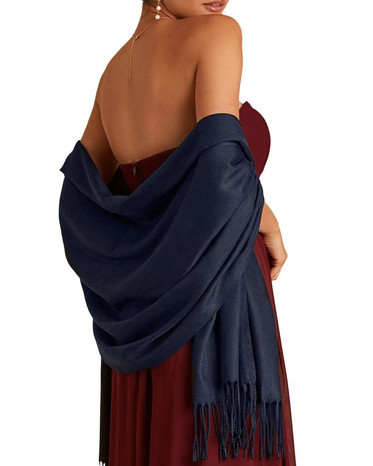 Coonoor Modeschal Damen Schultertuch Abendkleid festlich Schal, mit quasten/fransen, Tücher für abendkleid Stola Scarf Winterschal von Coonoor