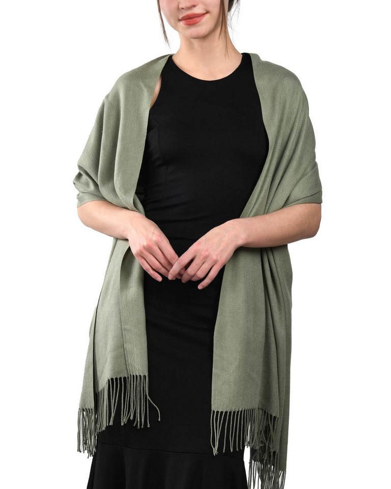 Coonoor Modeschal Damen Schultertuch Abendkleid festlich Schal, mit quasten/fransen, Tücher für abendkleid Stola Scarf Winterschal von Coonoor