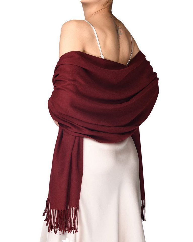 Coonoor Modeschal Damen Schultertuch Abendkleid festlich Schal, mit quasten/fransen, Tücher für abendkleid Stola Scarf Winterschal von Coonoor