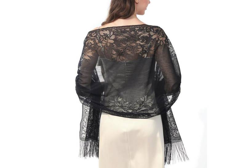 Coonoor Modeschal Damen Spitzen Lochmuster Schal für Abendkleid Damen Schals Tücher, Weicher Unifarben von Coonoor