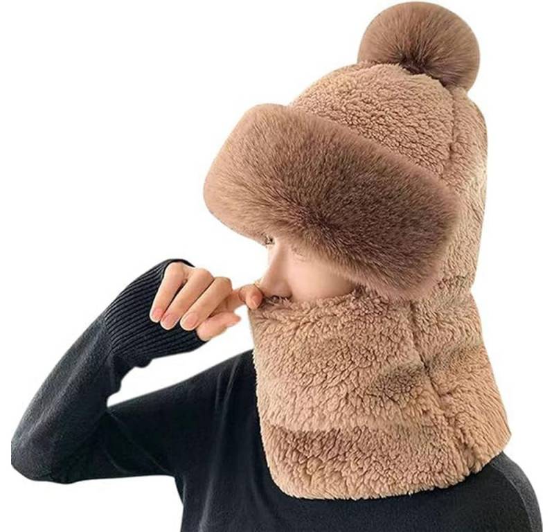 Coonoor Modeschal Damen Winter Winddichter Schal Hut 2 in 1 Frauen Schalmütze von Coonoor