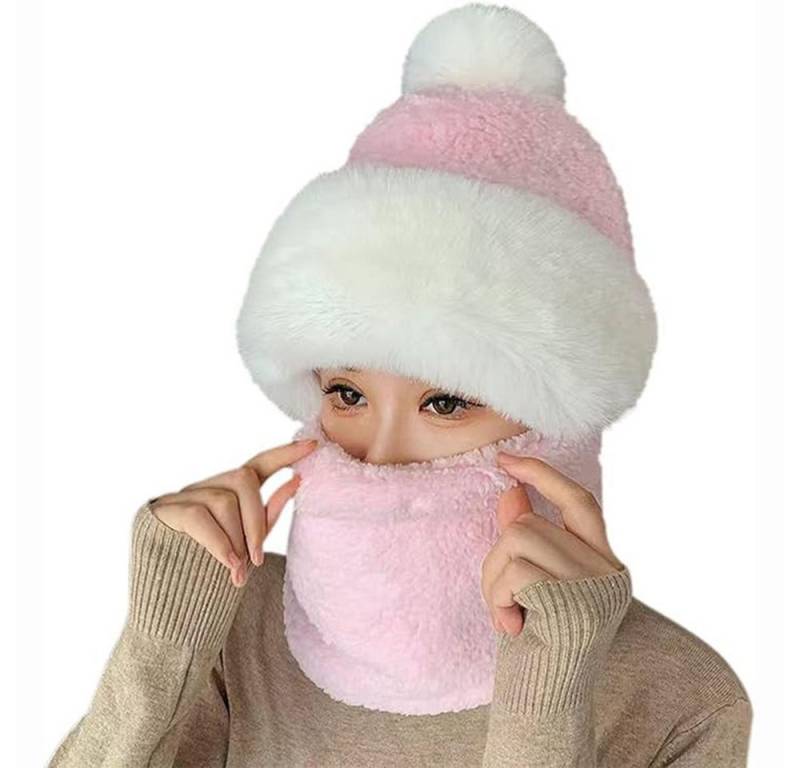 Coonoor Modeschal Damen Winter Winddichter Schal Hut 2 in 1 Frauen Schalmütze von Coonoor