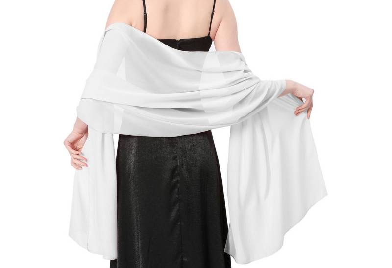 Coonoor Modeschal Stola Damen Halstuch Chiffon Sommer Schal Damen Festliche, Stola für Abendkleid oder Brautkleid Hochzeit Scarf von Coonoor