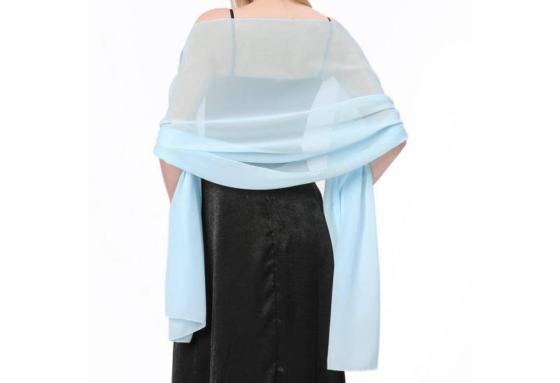 Coonoor Modeschal Stola Damen Halstuch Chiffon Sommer Schal Damen Festliche, Stola für Abendkleid oder Brautkleid Hochzeit Scarf von Coonoor