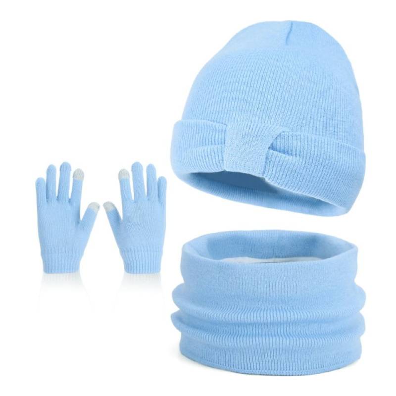 Coonoor Mütze & Schal Kinder Mütze, Handschuhe und Halswärmer Set, (3-tlg) geeignet für Jungen und Mädchen im Alter von 3-10 Jahren von Coonoor