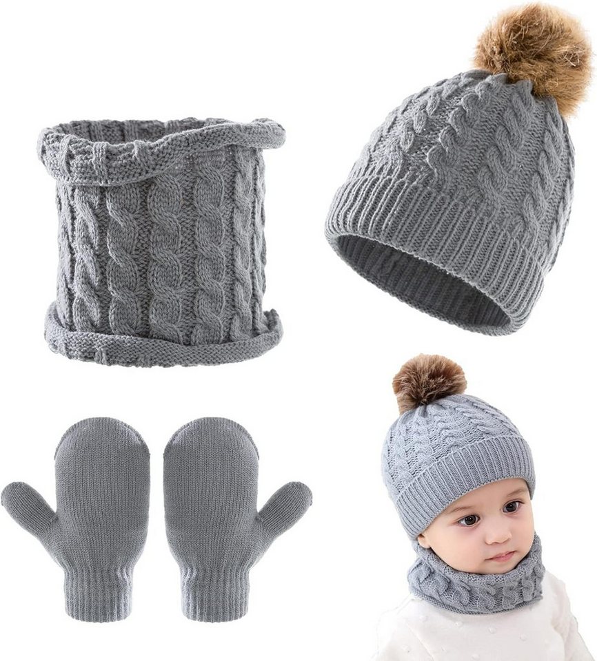 Coonoor Mütze & Schal Kinder-Wintermütze-Schal-Handschuh-Set, Winter-Wärme Mütze-Schal-Handschuh-Set Coonoor Mütze & Schal Kinder-Wintermütze-Schal-Handschuh-Set, Winter-Wärme Mütze-Schal-Handschuh-Set von Coonoor