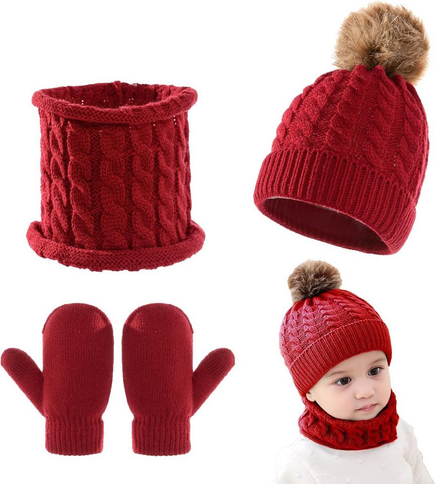 Coonoor Mütze & Schal Kinder-Wintermütze-Schal-Handschuh-Set, Winter-Wärme Mütze-Schal-Handschuh-Set Coonoor Mütze & Schal Kinder-Wintermütze-Schal-Handschuh-Set, Winter-Wärme Mütze-Schal-Handschuh-Set von Coonoor