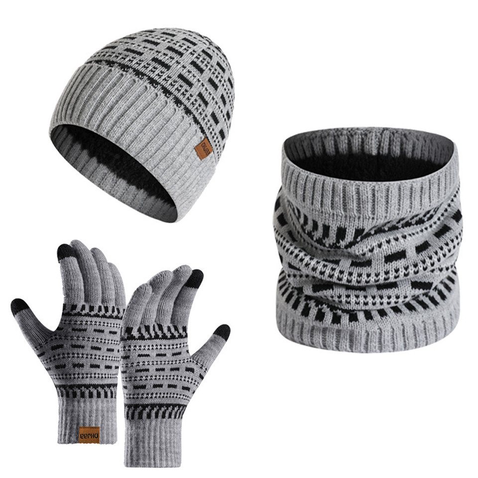 Coonoor Mütze & Schal Mütze, Schal und Handschuh Set, Beanie ohne Krempe, Touchscreen-Handschuhe, Wärmeschal von Coonoor