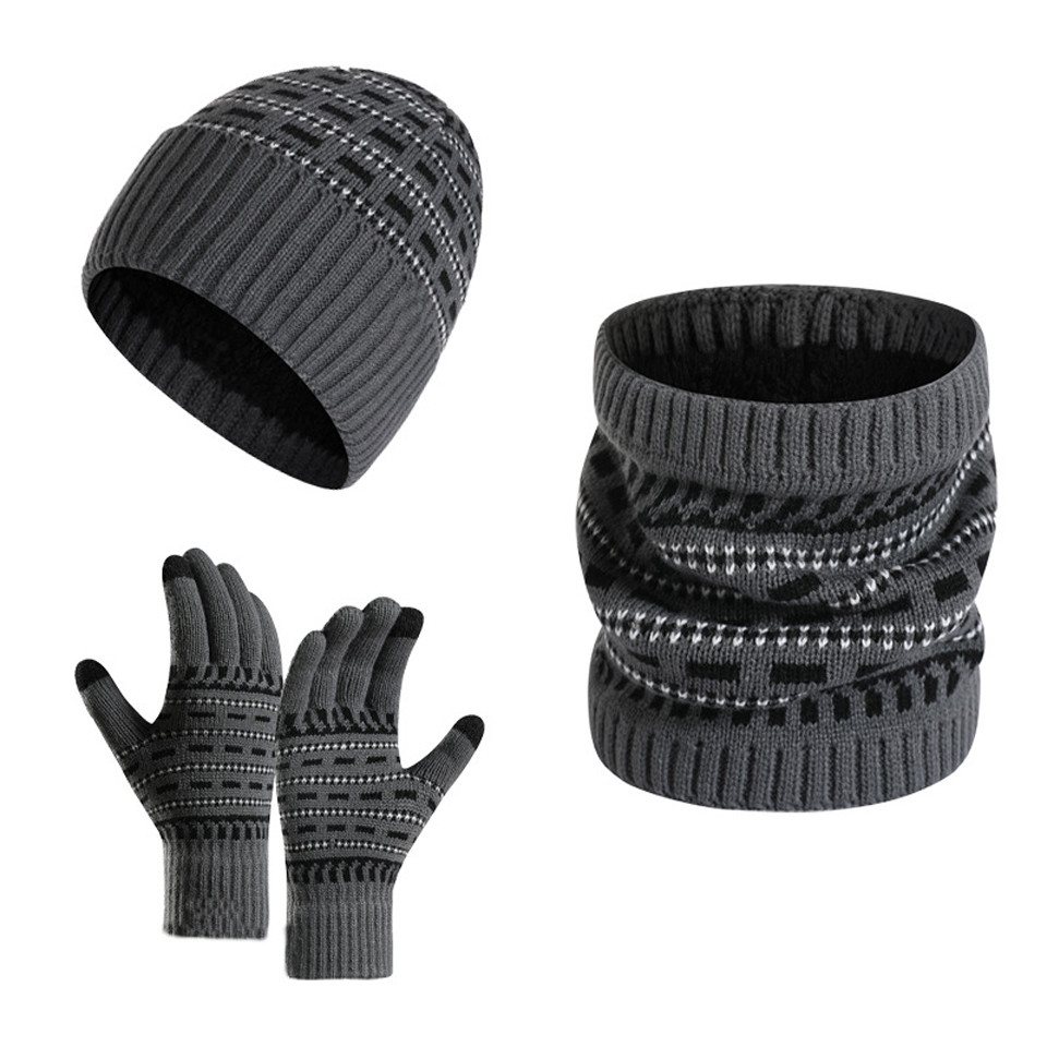 Coonoor Mütze & Schal Mütze, Schal und Handschuh Set, Beanie ohne Krempe, Touchscreen-Handschuhe, Wärmeschal von Coonoor