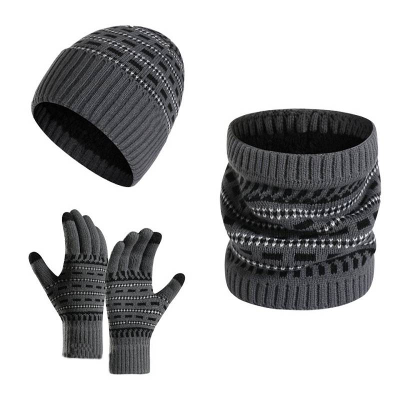 Coonoor Mütze & Schal Mütze, Schal und Handschuh Set, Beanie ohne Krempe, Touchscreen-Handschuhe, Wärmeschal von Coonoor