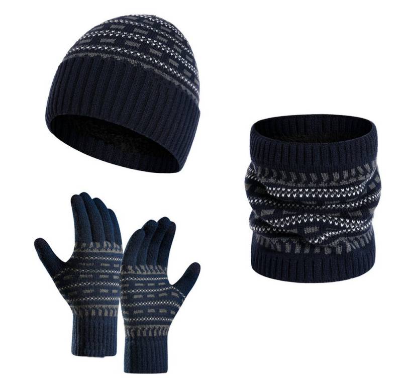 Coonoor Mütze & Schal Mütze, Schal und Handschuh Set, Beanie ohne Krempe, Touchscreen-Handschuhe, Wärmeschal von Coonoor