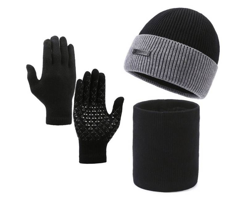 Coonoor Mütze & Schal Wintermütze-Schal Set,Schlauchschal mit Fleecefutter,Einheitsgröße von Coonoor