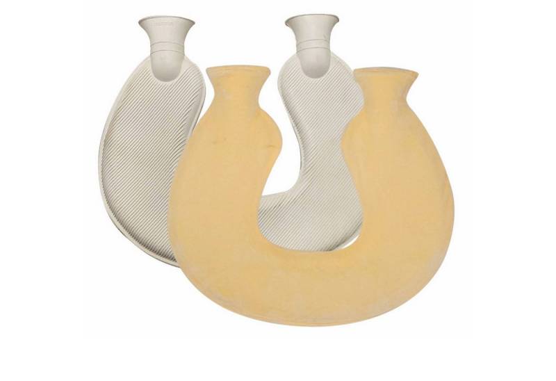 Coonoor Nacken-Wärmflasche Nackenwärmflasche mit Deckel, (U-förmige Nacken- und Schulterwärmflasche), weicher Strickbezug von Coonoor