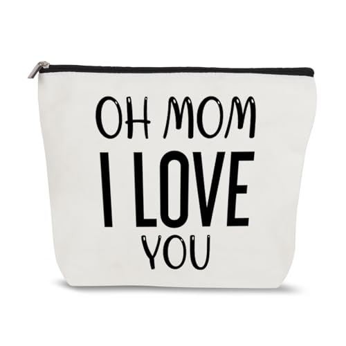 Coonoor Niedlich Kosmetiktasche Klein Waschtasche Kosmetiktasche - Schminktasche Damen Geschenk für Mutter, Schwester, Freunde OH MOM I Love You von Coonoor