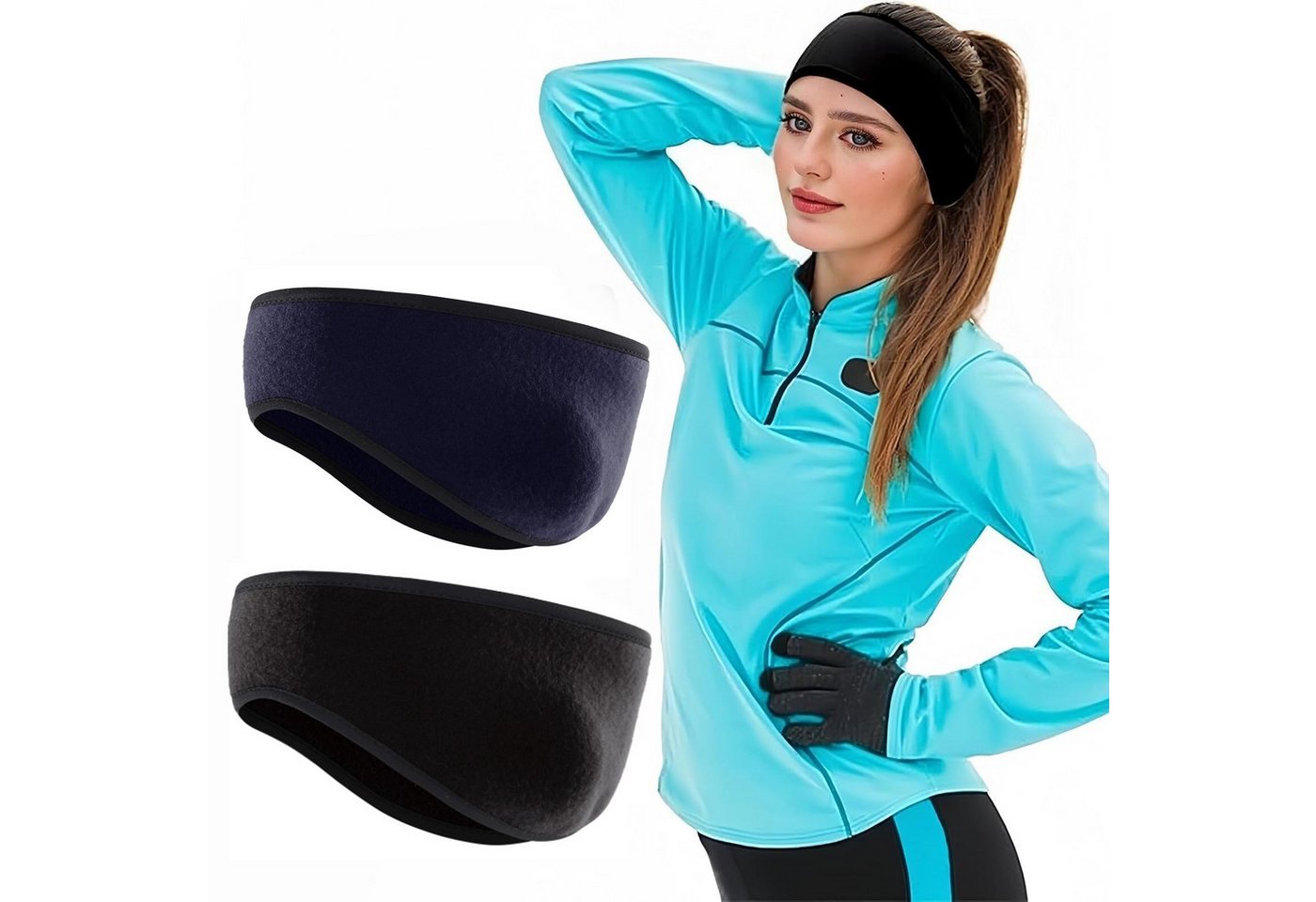 Coonoor Ohrenwärmer 2 Stück Ohrenwärmer Stirnbänder, Winter Sport Stirnband Damen Herren für Joggen, Laufen, Wandern, Fahrrad und Motorrad Fahren von Coonoor