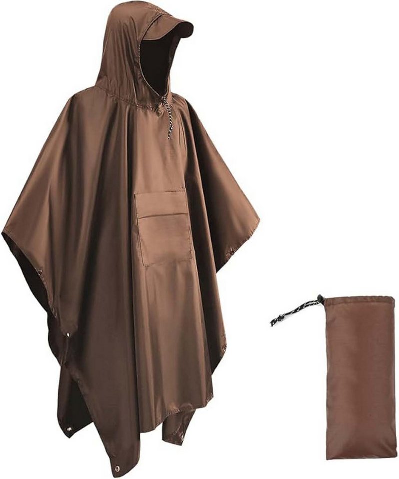 Coonoor Regenjacke Regencape mit Kapuze 3 in 1 Multifunktional Atmungsaktiv von Coonoor