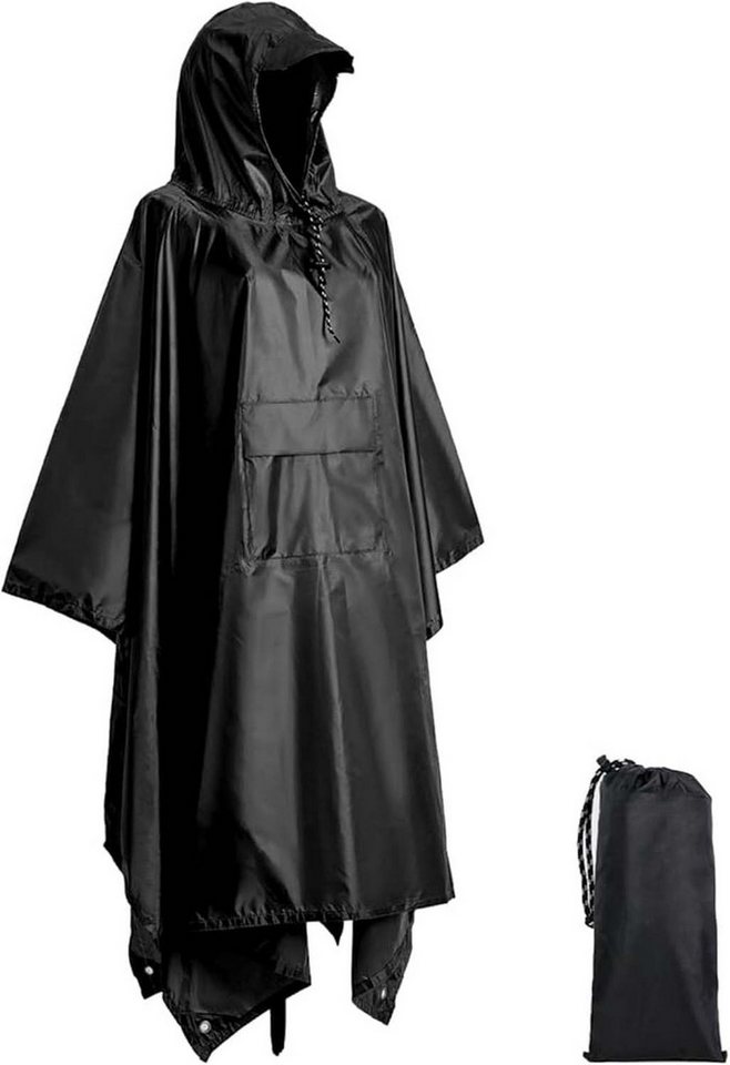 Coonoor Regenjacke Regencape mit Kapuze 3 in 1 Multifunktional Atmungsaktiv von Coonoor