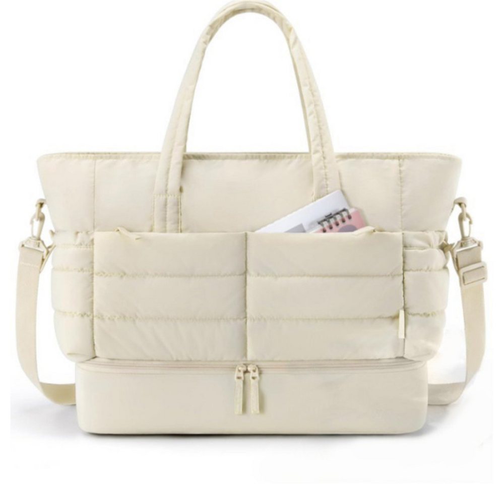 Coonoor Reisetasche Puffer Reisetasche 38 L Damen Weekender Sporttasche 47×21×39 cm, mit Schuhfach, Wasserabweisend, Handgepäcktauglich von Coonoor