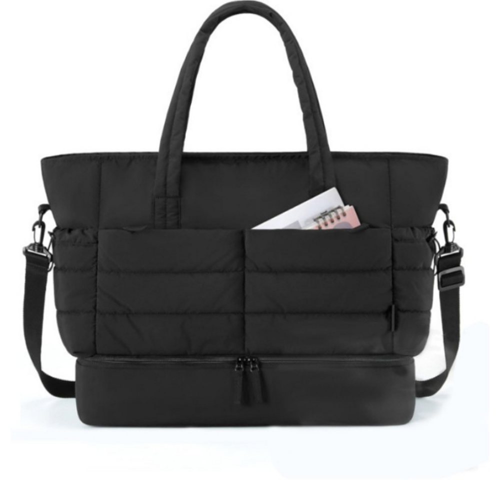 Coonoor Reisetasche Puffer Reisetasche 38 L Damen Weekender Sporttasche 47×21×39 cm, mit Schuhfach, Wasserabweisend, Handgepäcktauglich von Coonoor