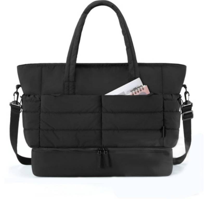 Coonoor Reisetasche Puffer Reisetasche 38 L Damen Weekender Sporttasche 47×21×39 cm, mit Schuhfach, Wasserabweisend, Handgepäcktauglich von Coonoor