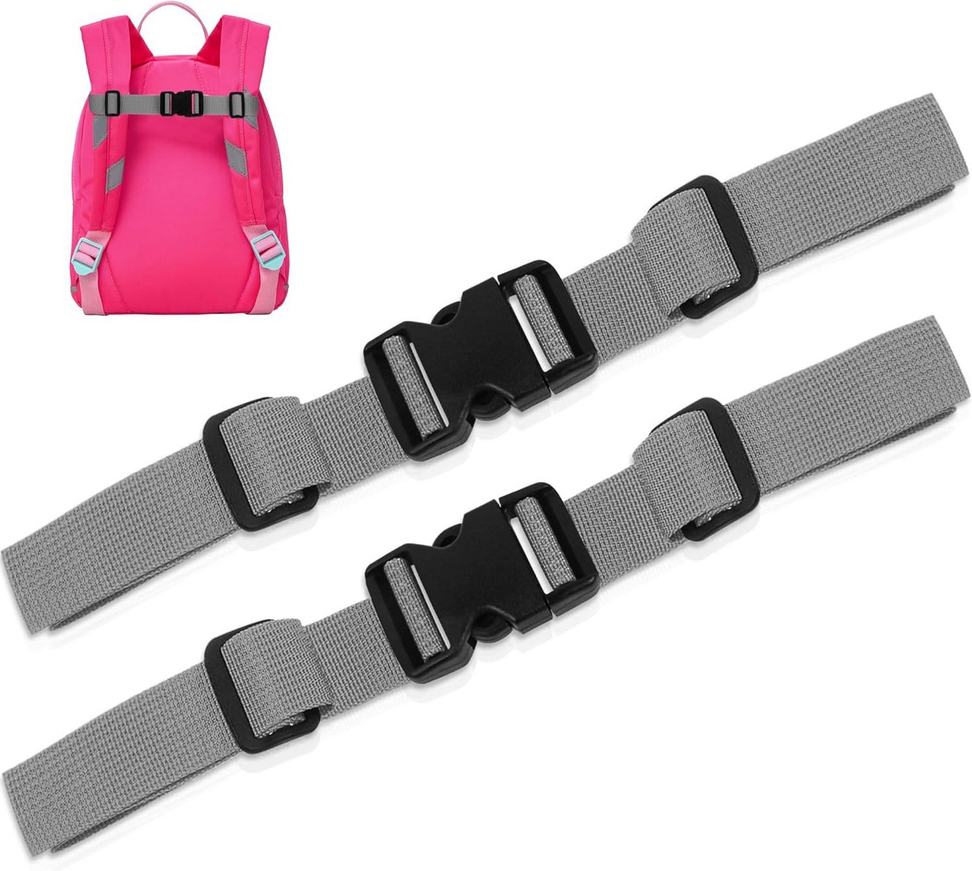 Coonoor Schulterriemen Rucksackriemen Nylon, Rutschfester Gurtband Für Schultasche (2-St) Verstellbarer Brustgurt Rucksack von Coonoor