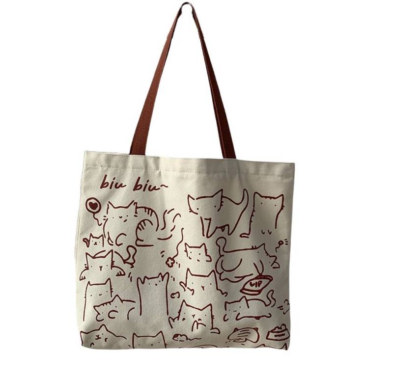 Coonoor Schultertasche Canvas Einkaufstasche,Tragetasche,Wiederverwendbare Strandtasche von Coonoor