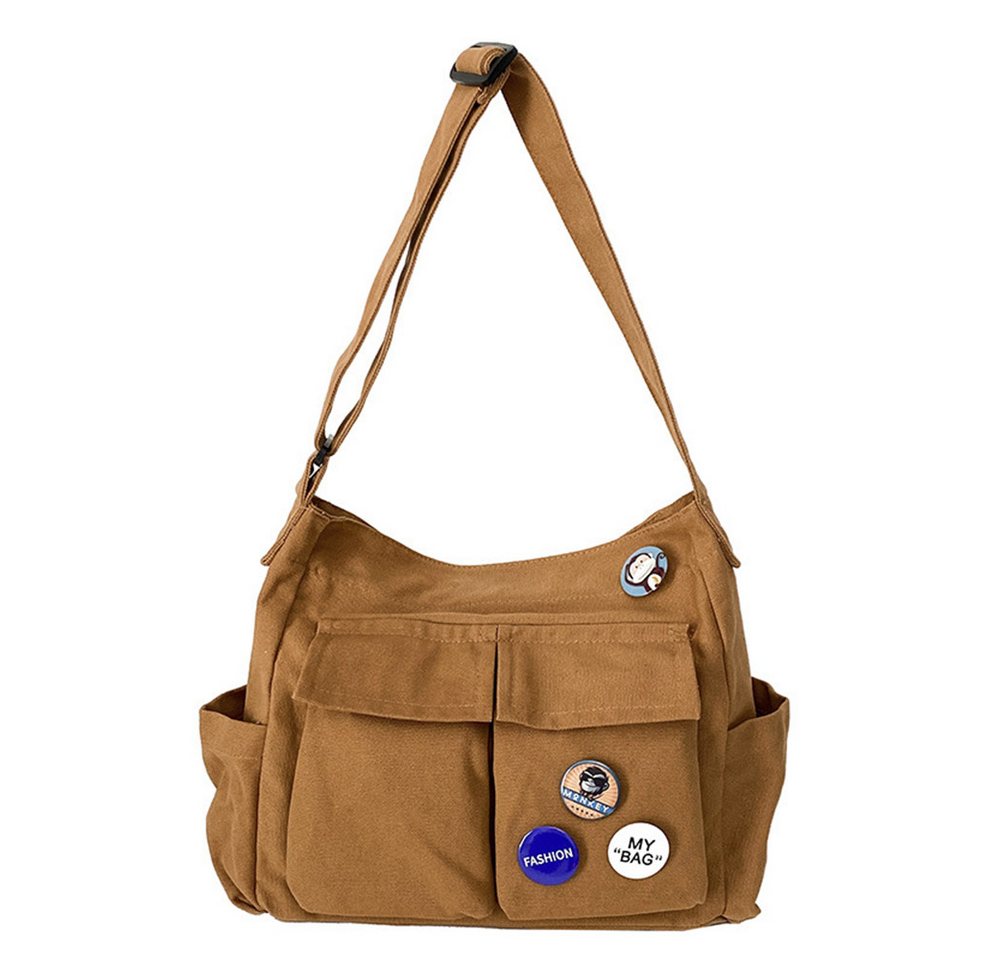Coonoor Schultertasche Canvas Messenger Bag Umhängetasche Crossbody Schulter Tote Hobo Bag, für Frauen und Männer - Große Tasche mit mehreren Fächern von Coonoor