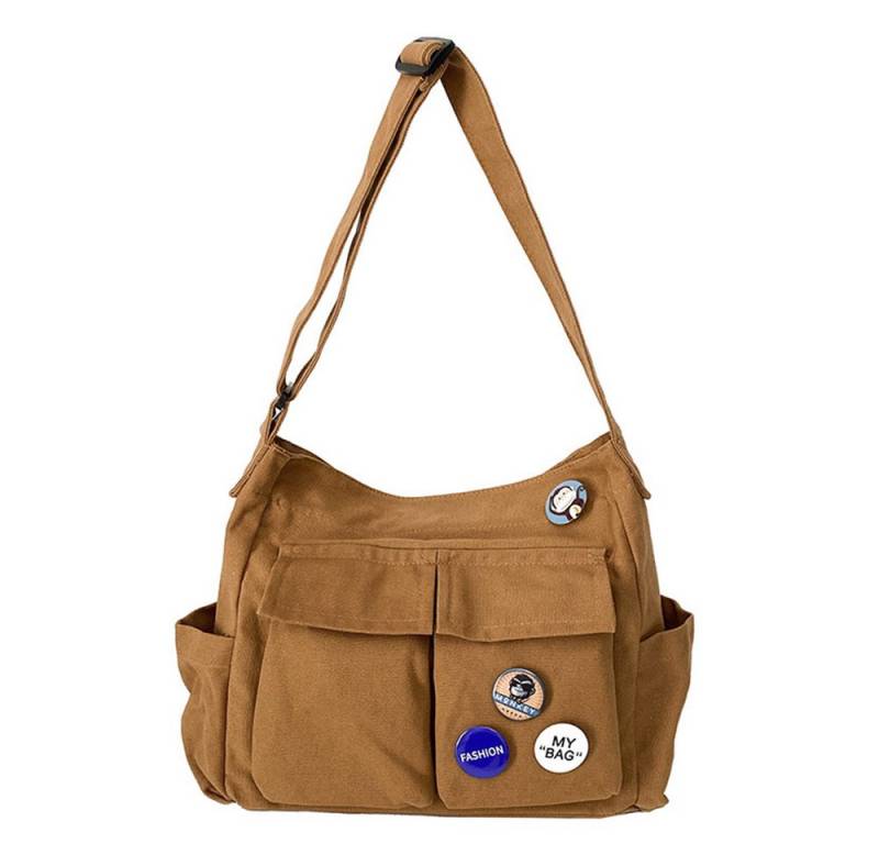 Coonoor Schultertasche Canvas Messenger Bag Umhängetasche Crossbody Schulter Tote Hobo Bag, für Frauen und Männer - Große Tasche mit mehreren Fächern von Coonoor