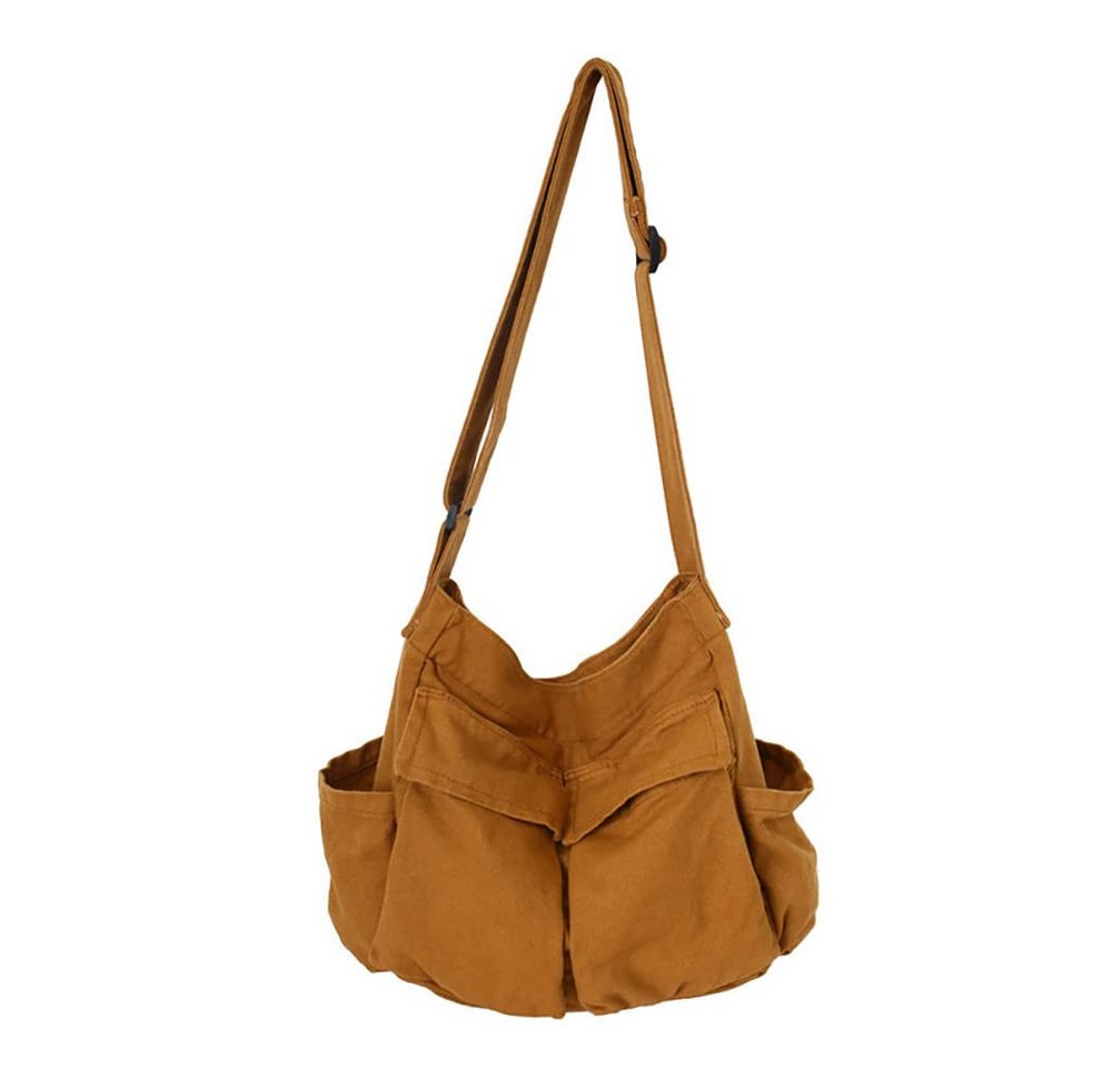 Coonoor Schultertasche Canvas Messenger Bag Umhängetasche Crossbody Schulter Tote Hobo Bag, für Frauen und Männer - Große Tasche mit mehreren Fächern von Coonoor