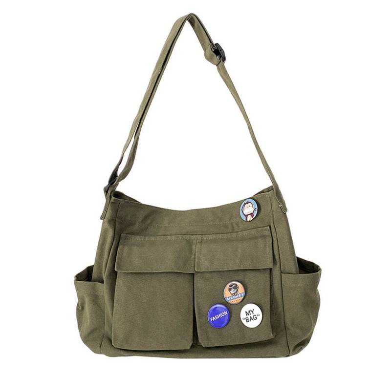 Coonoor Schultertasche Canvas Messenger Bag Umhängetasche Crossbody Schulter Tote Hobo Bag, für Frauen und Männer - Große Tasche mit mehreren Fächern von Coonoor