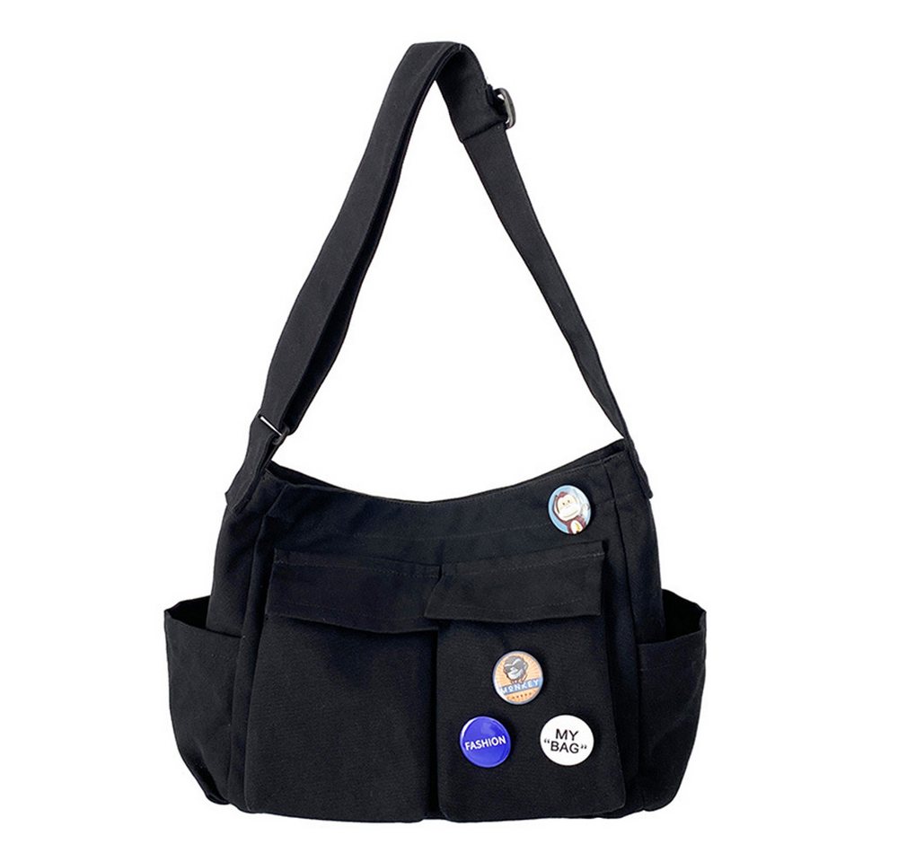 Coonoor Schultertasche Canvas Messenger Bag Umhängetasche Crossbody Schulter Tote Hobo Bag, für Frauen und Männer - Große Tasche mit mehreren Fächern von Coonoor