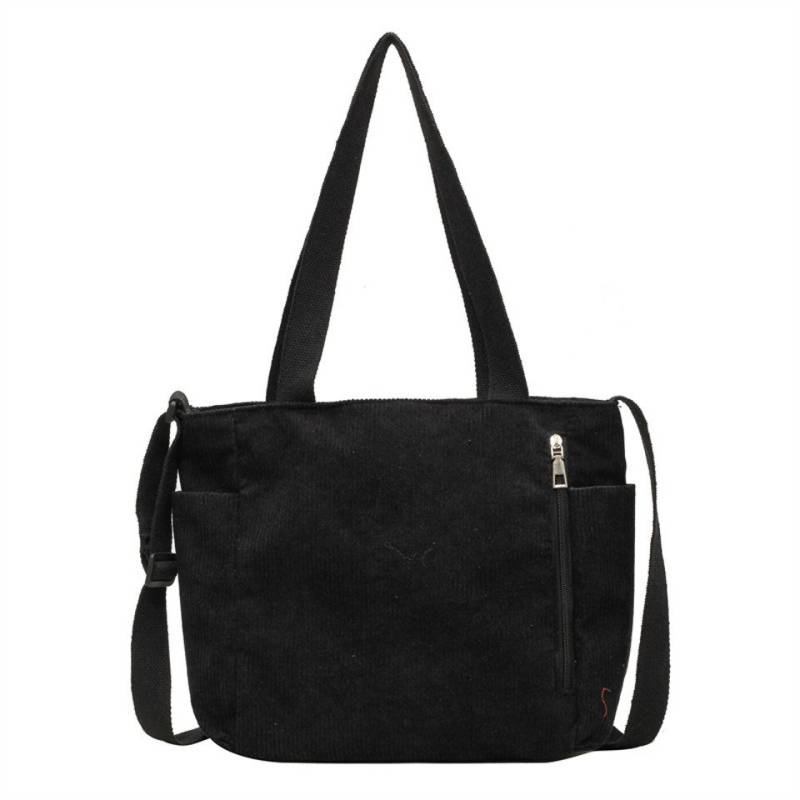 Coonoor Schultertasche Corduroy Handtasche, große Schulter-Umhängetasche, Reißverschluss-Umhängetasche, Damen Freizeit-Arbeits-Shopper Tasche von Coonoor