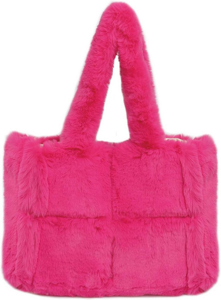 Coonoor Schultertasche Damen Plüsch Umhängetasche Groß Shopper Tasche Handtasche Tote Bag von Coonoor