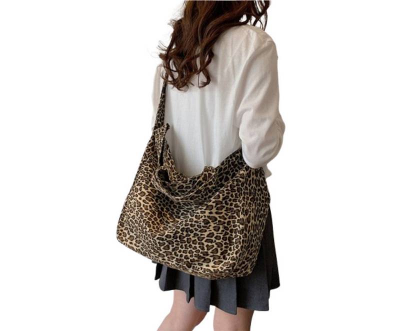 Coonoor Schultertasche Hobo-Tasche mit Leopardenmuster, große Kapazität von Coonoor