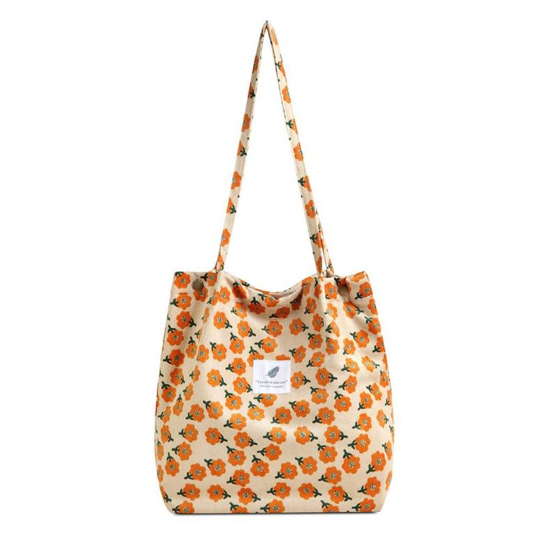 Coonoor Schultertasche Umhängetasche Damen Tote Bag Blümchenmuster Strandtasche von Coonoor