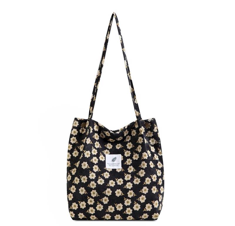 Coonoor Schultertasche Umhängetasche Damen Tote Bag Blümchenmuster Strandtasche von Coonoor