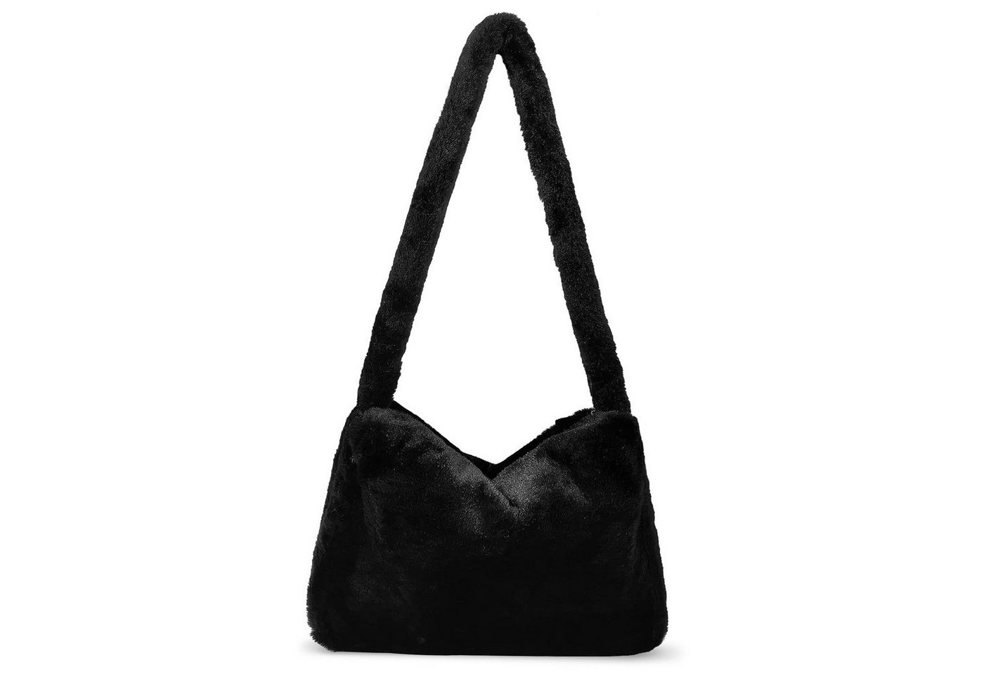 Coonoor Schultertasche Winter Plüsch Handtasche Niedlich Flauschige Umhängetasche, für College Schule Arbeit Reisen Einkaufen von Coonoor