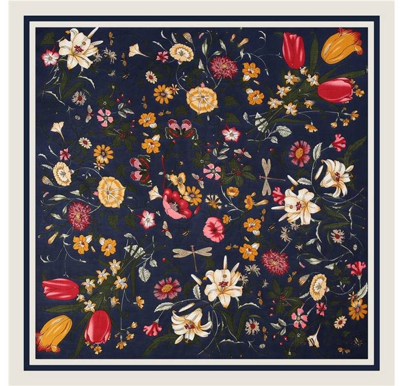 Coonoor Seidentuch 70x70 cm Quadratische Schals für Damen, Seide Kopftuch Bandanas Haartuch Halstuch Haarschmuck von Coonoor