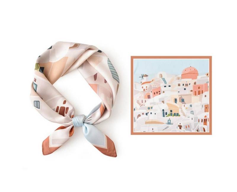 Coonoor Seidentuch Seidentuch Stirnband Quadratischer Haar-Bandanas-Schal für Damen von Coonoor